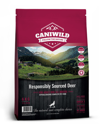 Caniwild Responsibly Sourced™ Deer Adult 100g, hipoalergiczna z jeleniem i łososiem jakości Human-Grade