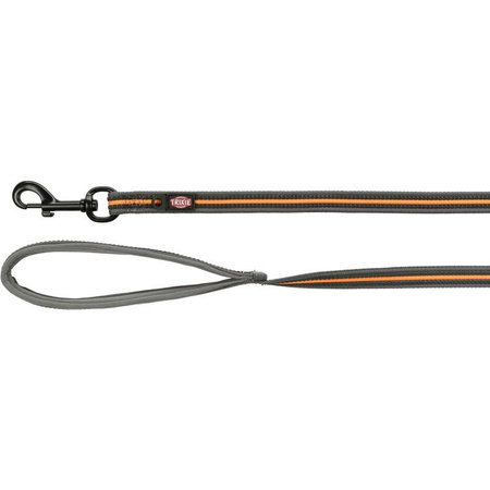 Smycz w formie taśmy gumowanej 1,7cm Fusion Tracking na treningi z psem papaja 3 metry