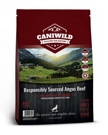 Caniwild Responsibly Sourced™ Angus Beef Adult 12kg, hipoalergiczna z wołowiną rasy Angus jakości Human-Grade