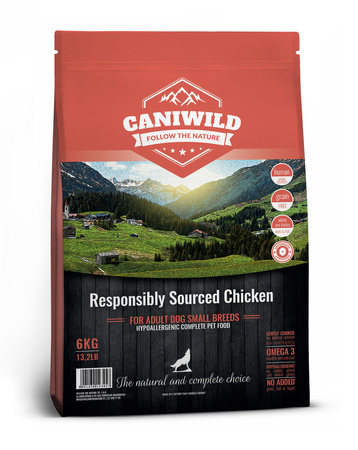 Caniwild Responsibly Sourced™ Chicken Adult Small 2kg, hipoalergiczna z kurczakiem jakości Human-Grade