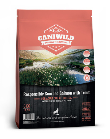 Caniwild Responsibly Sourced™ Salmon with Trout Adult 12kg, hipoalergiczna z łososiem i pstrągiem jakości Human-Grade